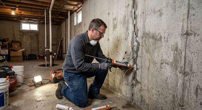 Basement Crack Repair in Skagit County, WA
