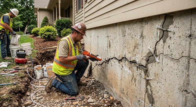 Cracked Foundation Repair in Anacortes, WA