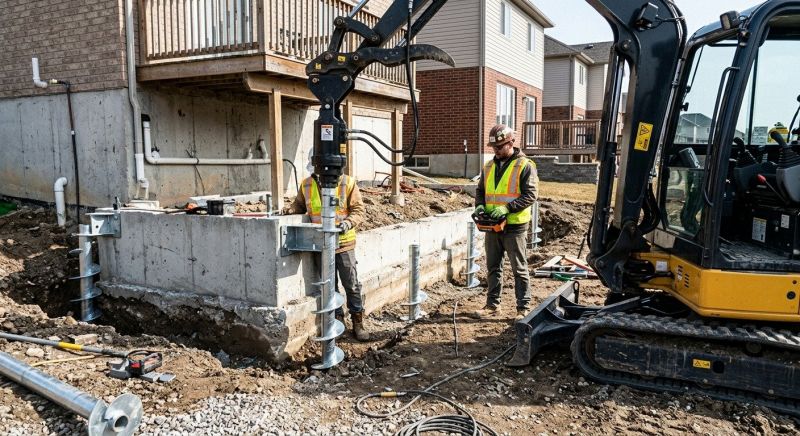 Helical Piers Installation in Skagit County, WA