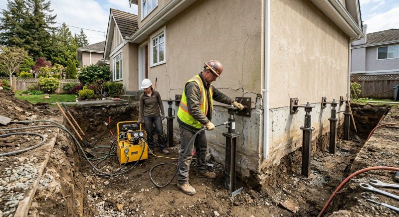Sinking Foundation Repair in Skagit County, WA